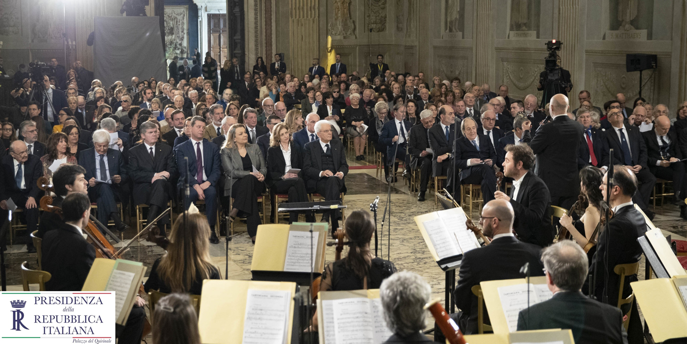 Foto dei partecipanti al concerto nella Cappella Paolina del Quirinale La Cappella Paolina del Palazzo del Quirinale