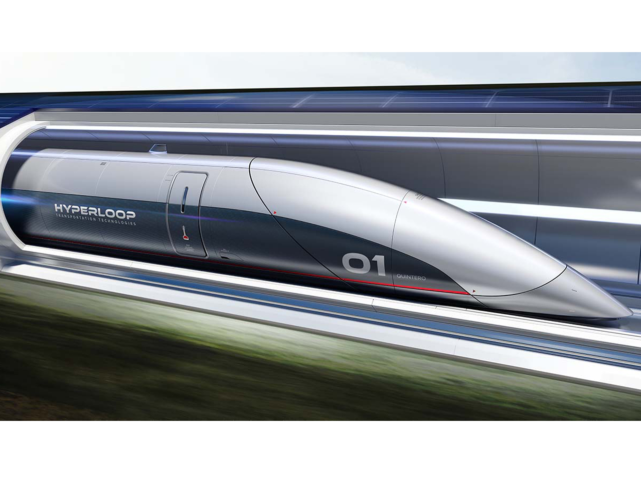 Prototipo del treno supersonico Foto del prototipo dell'Hyperloop