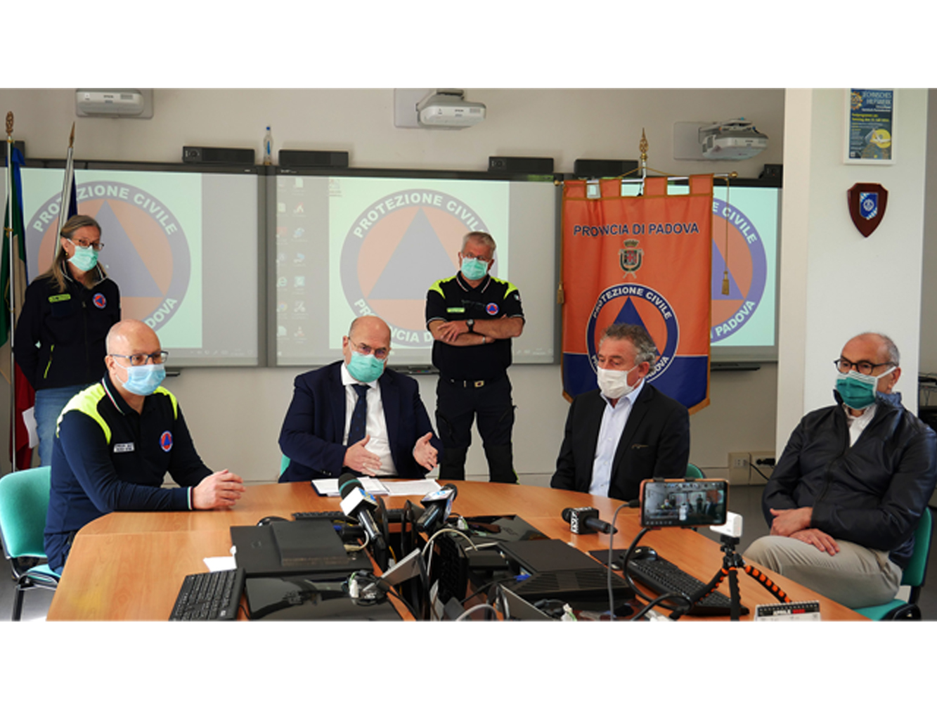 Protezione Civile di Padova tavolo relatori