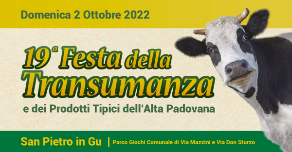 mucca e scritta festa della transumanza