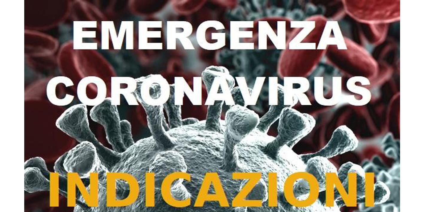 Coronavirus - indicazioni Coronavirus - indicazioni