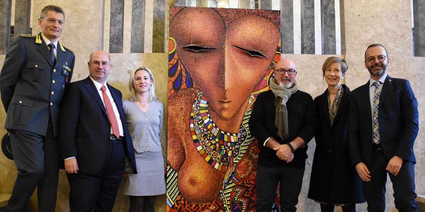 Foto di gruppo dei partecipanti alla conferenza stampa Foto dei partecipanti all'incontro