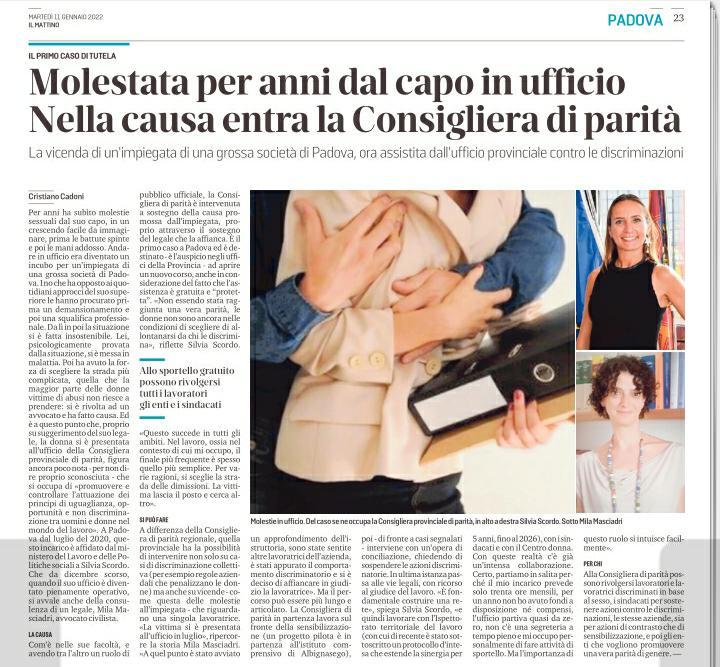 immagine dell'articolo de Il Mattino di Padova