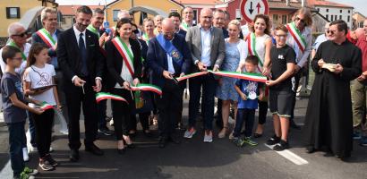 Bovolenta: inaugurato il nuovo ponte sul fiume Bacchiglione lungo la Sp 35
