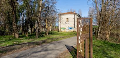 Foto dell'edificio ex stazione ferroviaria di Loreggia lungo la ciclovia Treviso Ostiglia