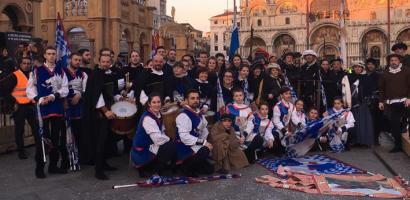 Un gruppo di partecipanti al Carnevale di Venezia Festa delle Marie: una foto della rievocazione storica