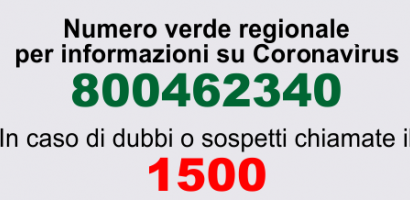 numero verde per info su Coronavirus