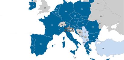 mappa dell'Europa