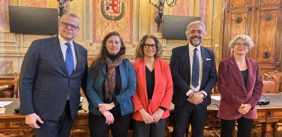 Foto, da sinistra: Spolverato, Di Campo, Gastaldello, Nicastro, Scudellari