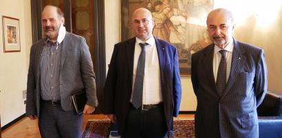 Il presidente della Provincia di Padova Fabio Bui e il presidente del Conservatorio Pollini Casellati