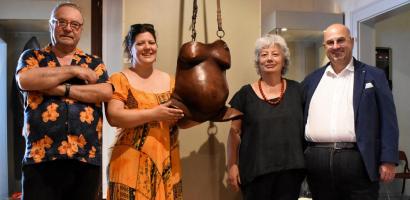 Il presidente Bui in visita al Museo della Maschera Sartori
