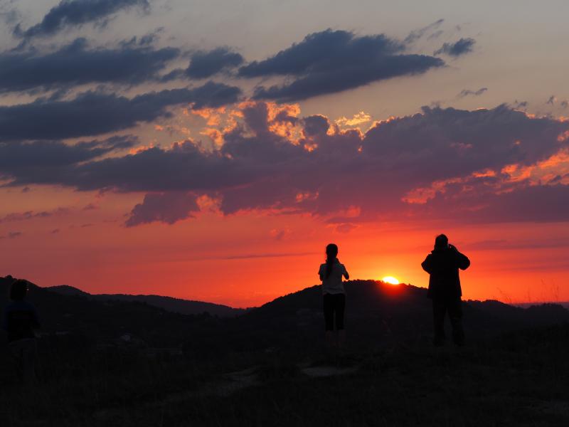 foto colli euganei all'alba